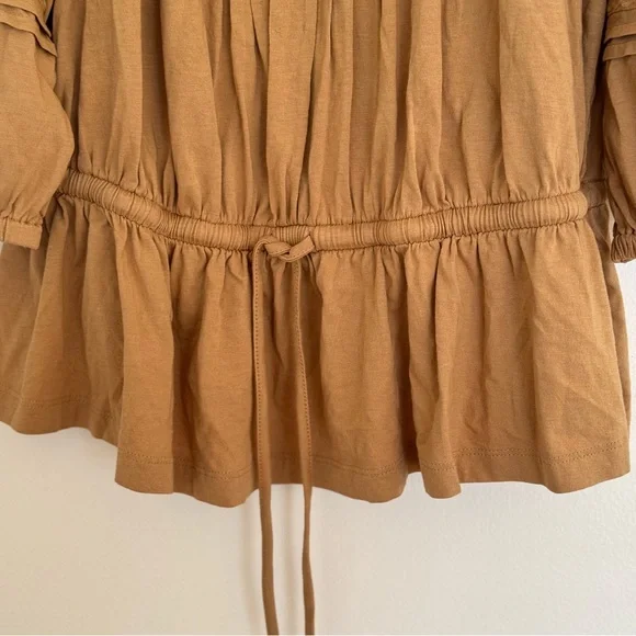 NWT Lauren Ralph Lauren Lace-Trim Jersey Peplum Top M - Picture 5 of 13